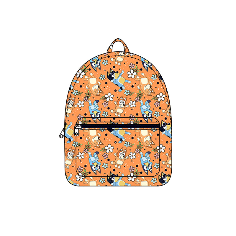 5.1（1）custom moq 5 eta 4-5weeks cartoon characters prints orange backpack