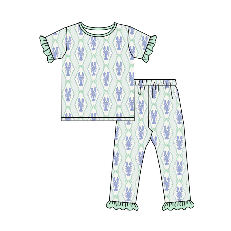 26.1.3 custom each style moq 5 eta 6-8week Sibling Sisters baby girl short sleeve pants sets 3 match family design