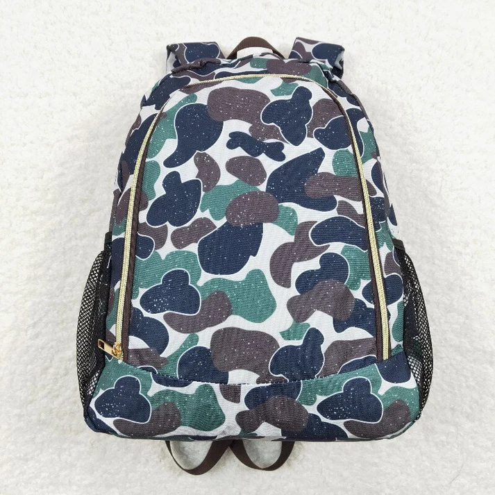 RTS NO MOQ Baby Kids Boys Sibling Brother Camo Backpacks Bags