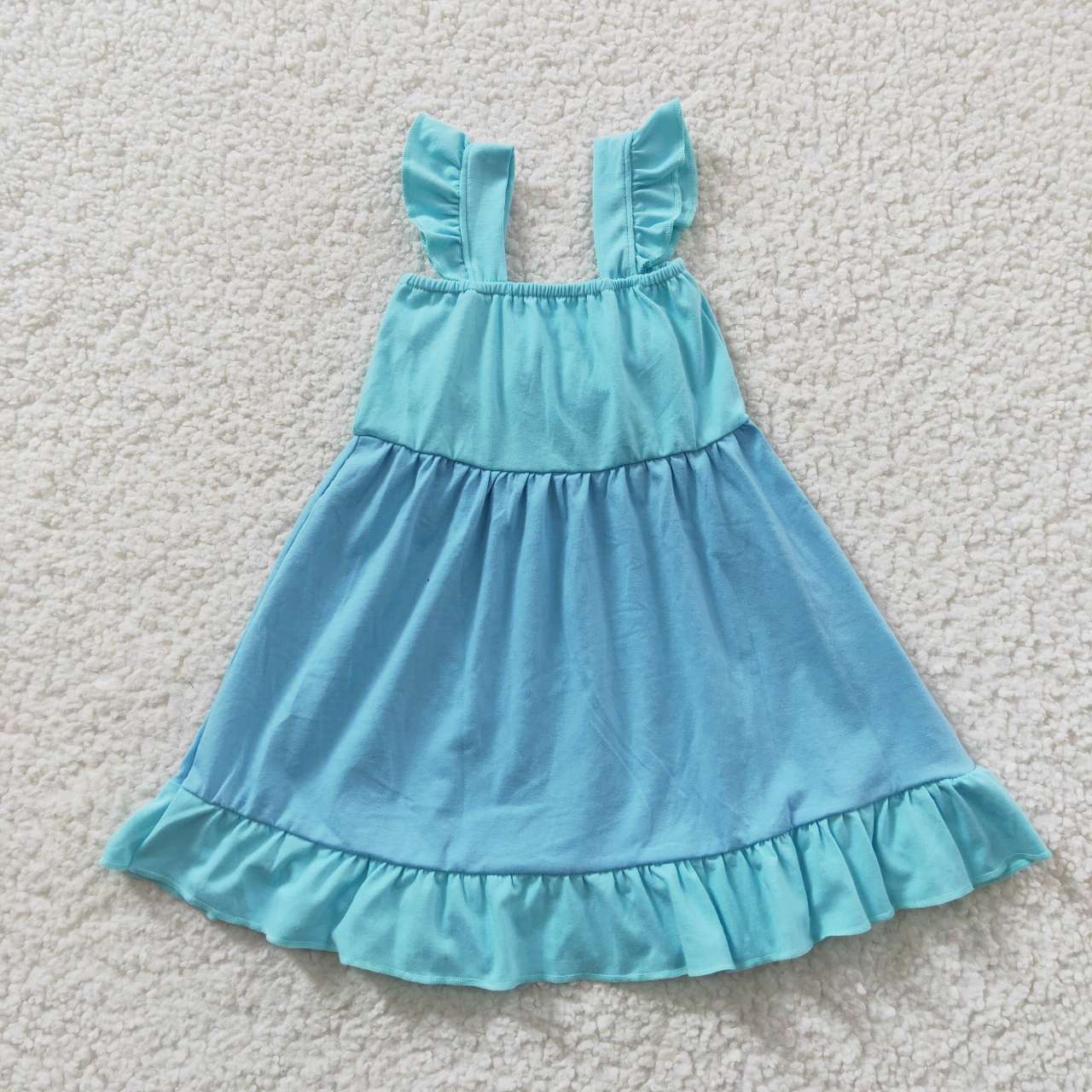 GSD0341 Blue Bow Flying Sleeve Dress