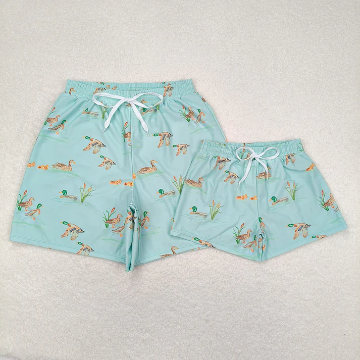 RTS Daddy and Boy Summer Ducks Trunks Swimsuits Swimwears