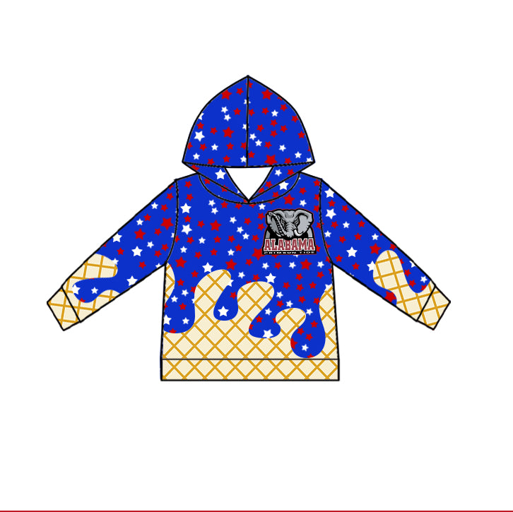 Custom summer teams baby girls clothes team blue hooded long sleeve tops and dress and skirts and shorts 1 and shorts 2-25.5.8