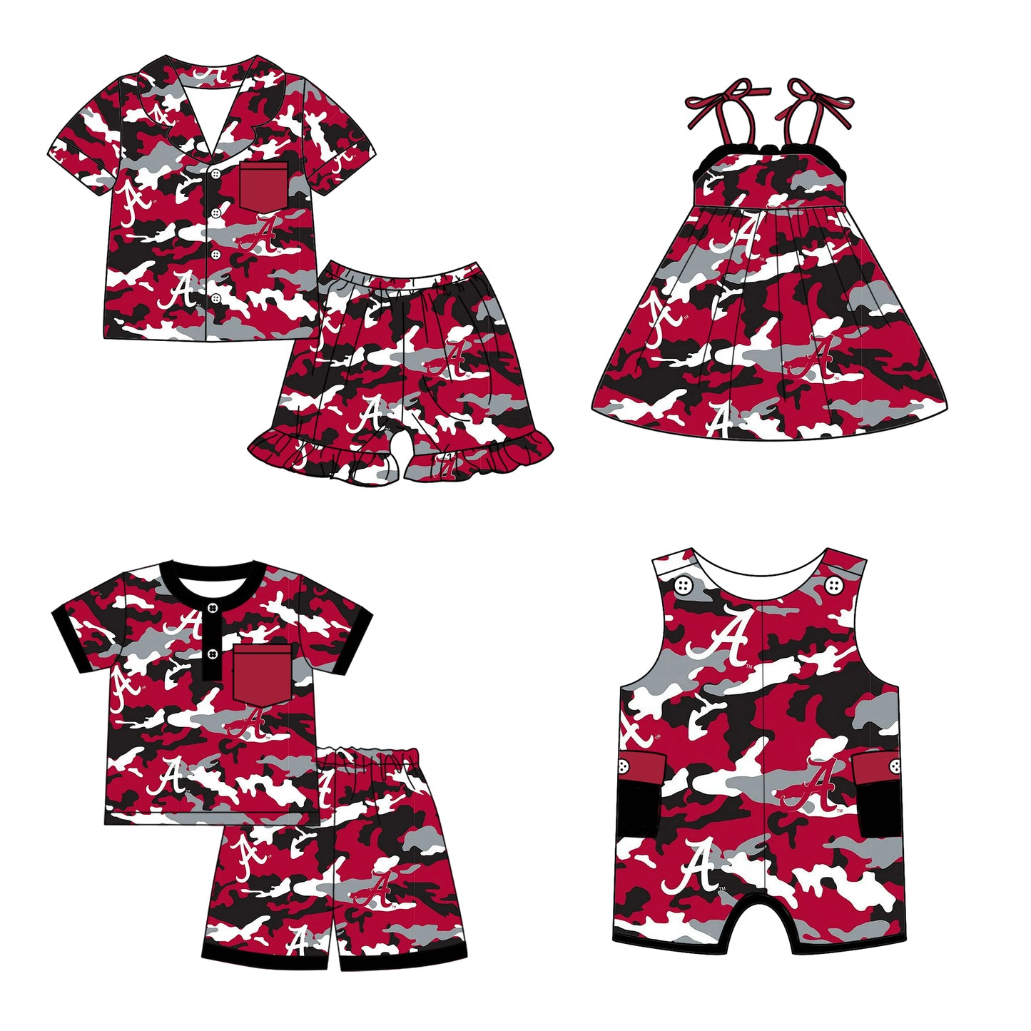 Custom summer teams baby girls clothes team brick red sets dress romper-25.5.6