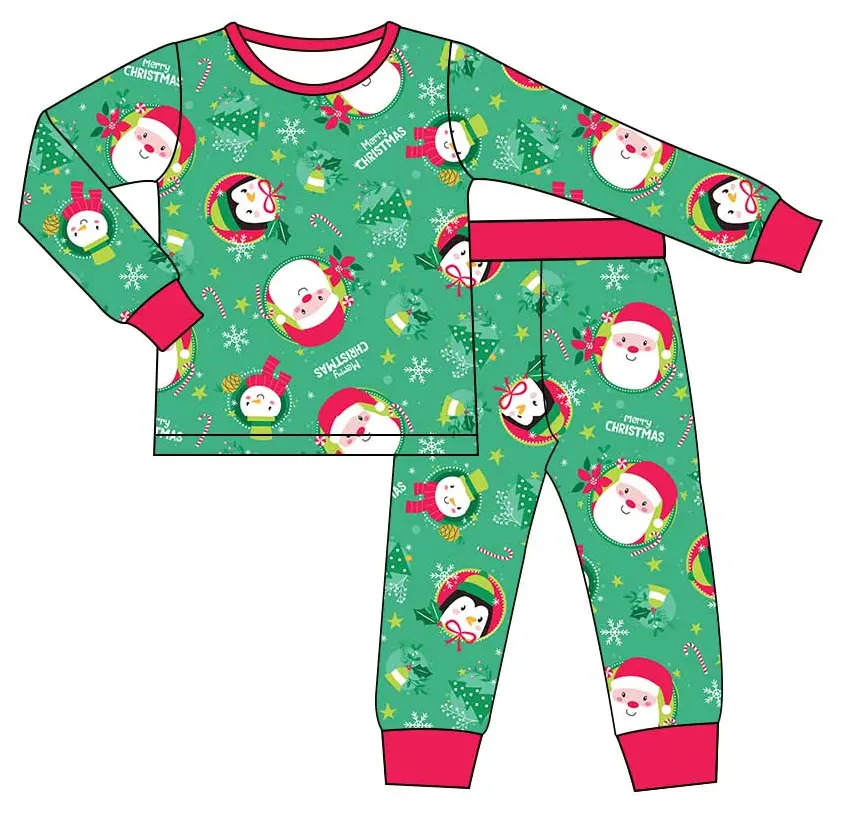 Custom moq 3 MIX SIZE eta 7/8week moq 5 eta /4/5week Green Santa-Snowflake Mixed Set