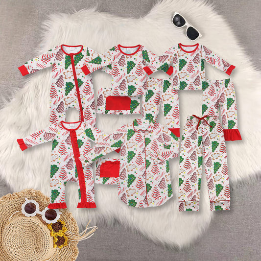 RTS NO MOQ Sibling baby Girls Boys Christmas long sleeve pants sets 2 and rompers 2 and adult top and adult pants Clothes