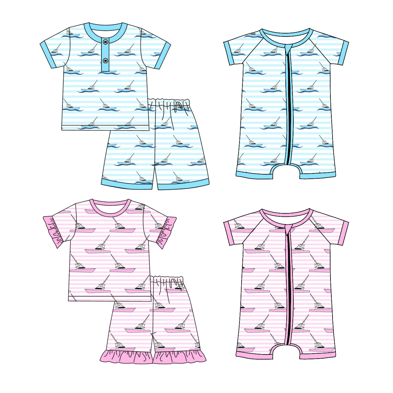 1.7 custom each style moq 5eta 4-6week Sibling Sister baby girl short sleeve shorts sets and sets 2 and boy romper and girl romper match design