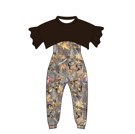 Custom moq 5 mix size milk silk baby girl clothes cartoon short sleeve jumpsuit 2 pcs set