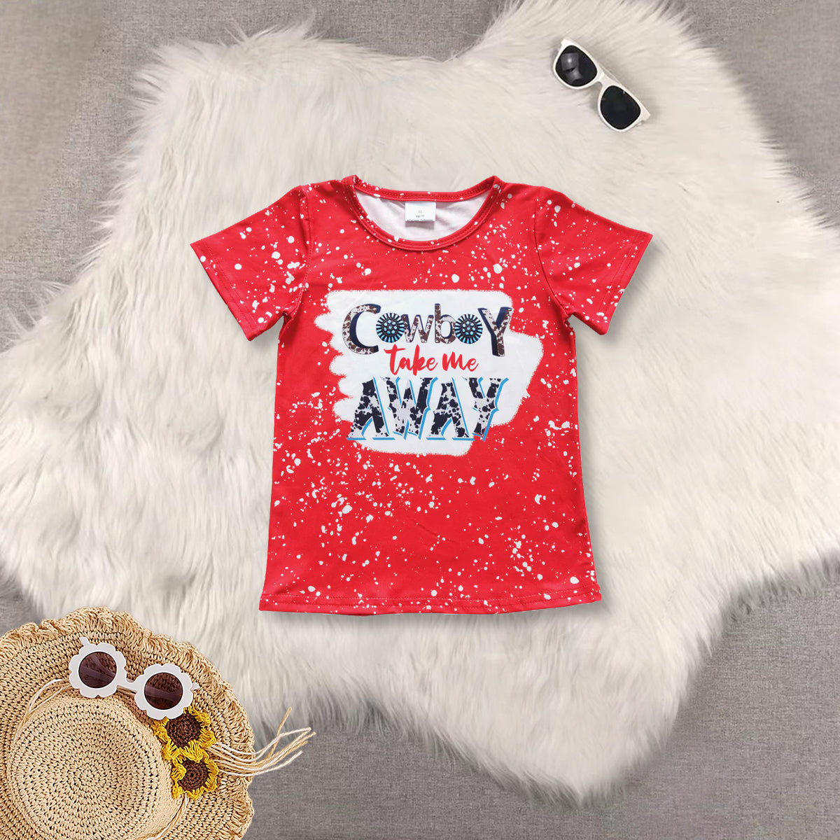 RTS NO MOQ Sibling baby girls clothes red short sleeve short skirts sets and Top and skirts