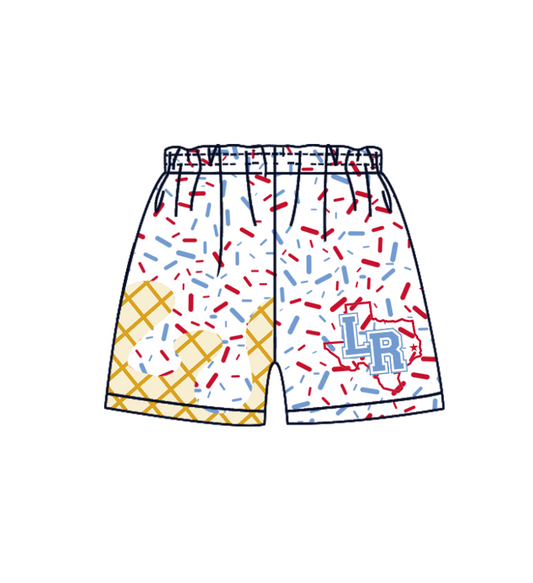 custom moq 3 eta 6-8weeks kids and adult Gold White Beach Summer Shorts