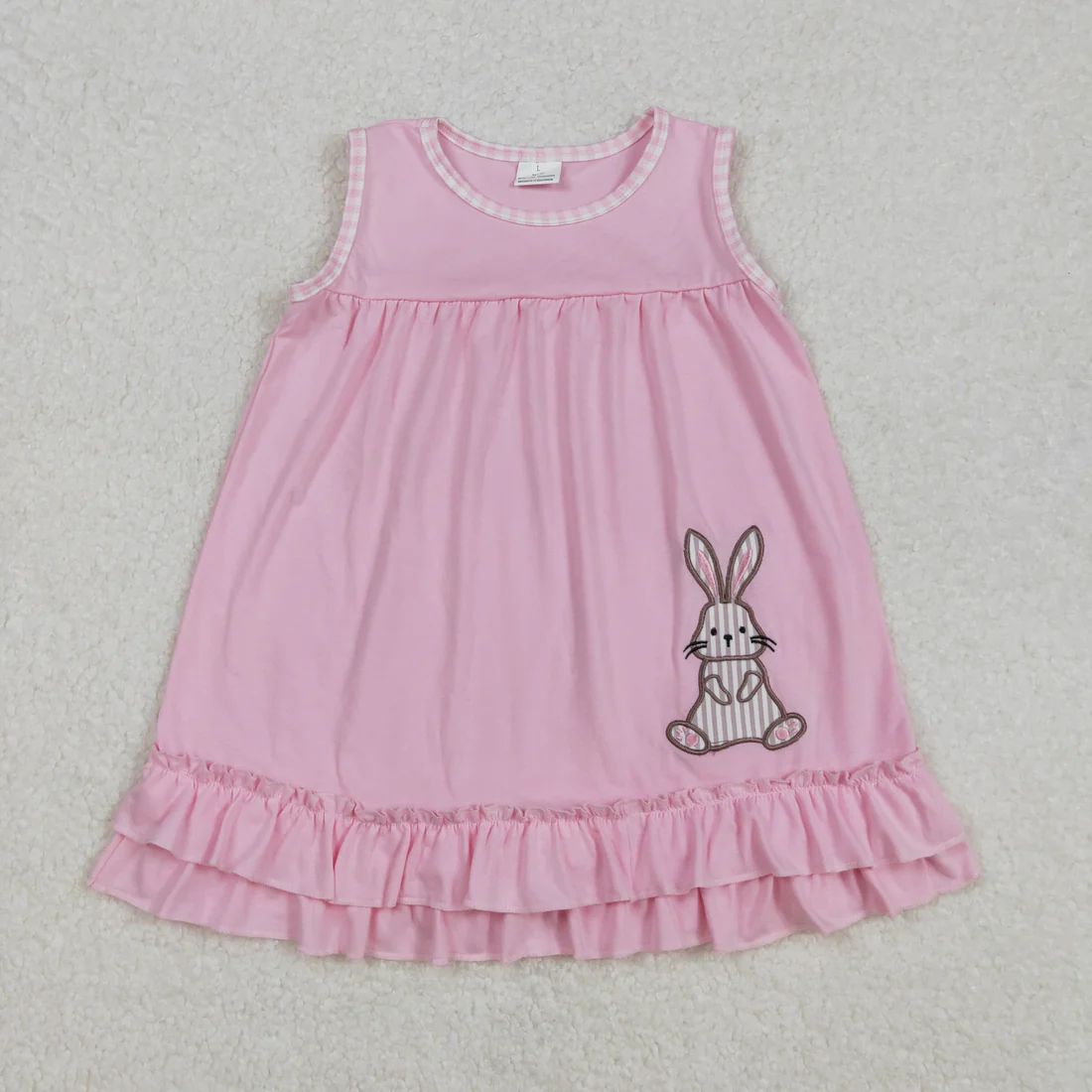 RTS NO MOQ sibling baby girls clothes embroidery easter short sleeve dress and romper