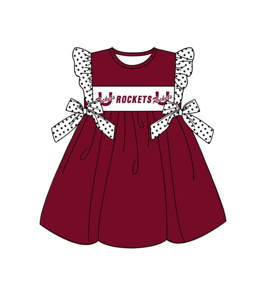Deadline June 11 Custom no moq baby girls Rockets Summer girls dress