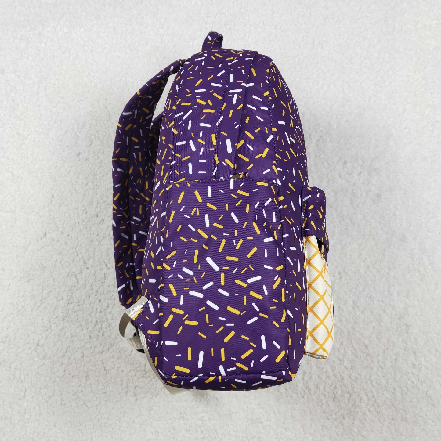 RTS NO MOQ（In Stock) BA0327 Purple Waffle Ice Cream Backpack