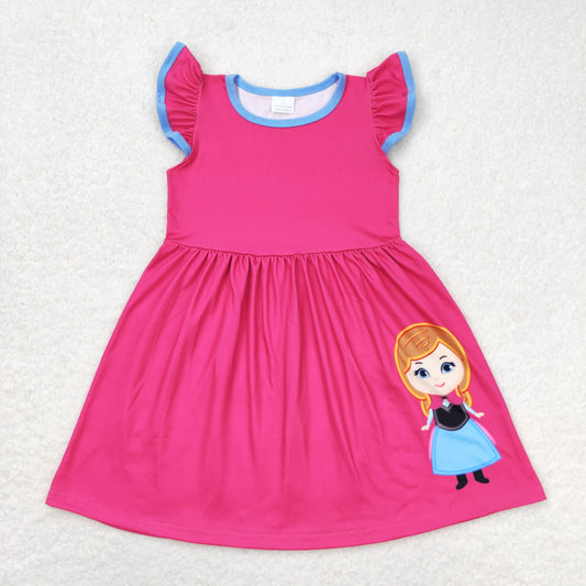 GSD1149 Disney Princess Rose Red Flying Sleeve Dress