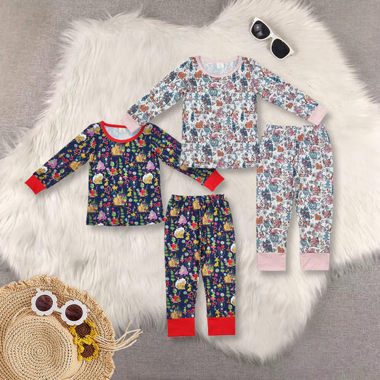 RTS NO MOQ baby girl clothes Christmas long sleeve Rompers Clothes Sets