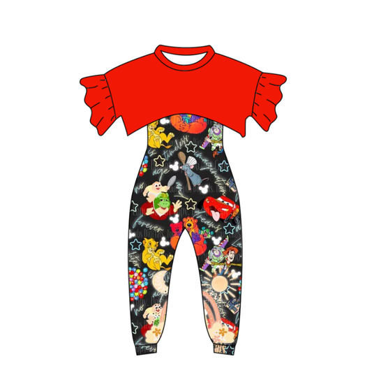 Custom moq 5 mix size milk silk baby girl clothes cartoon short sleeve jumpsuit 2 pcs set