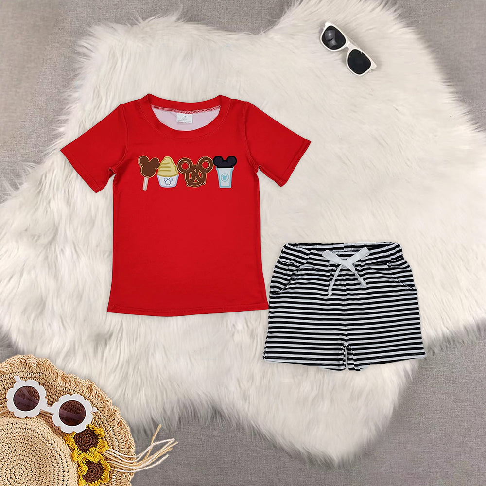RTS NO MOQ Baby boy clothes  Short Sleeve shorts Suit