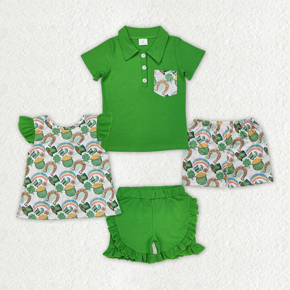 RTS NO MOQ short-sleeved shorts suit & short-sleeved sets