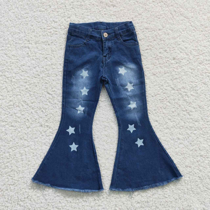 RTS NO MOQ Sibling Baby Girls Clothes Jeans: Flared & Ripped