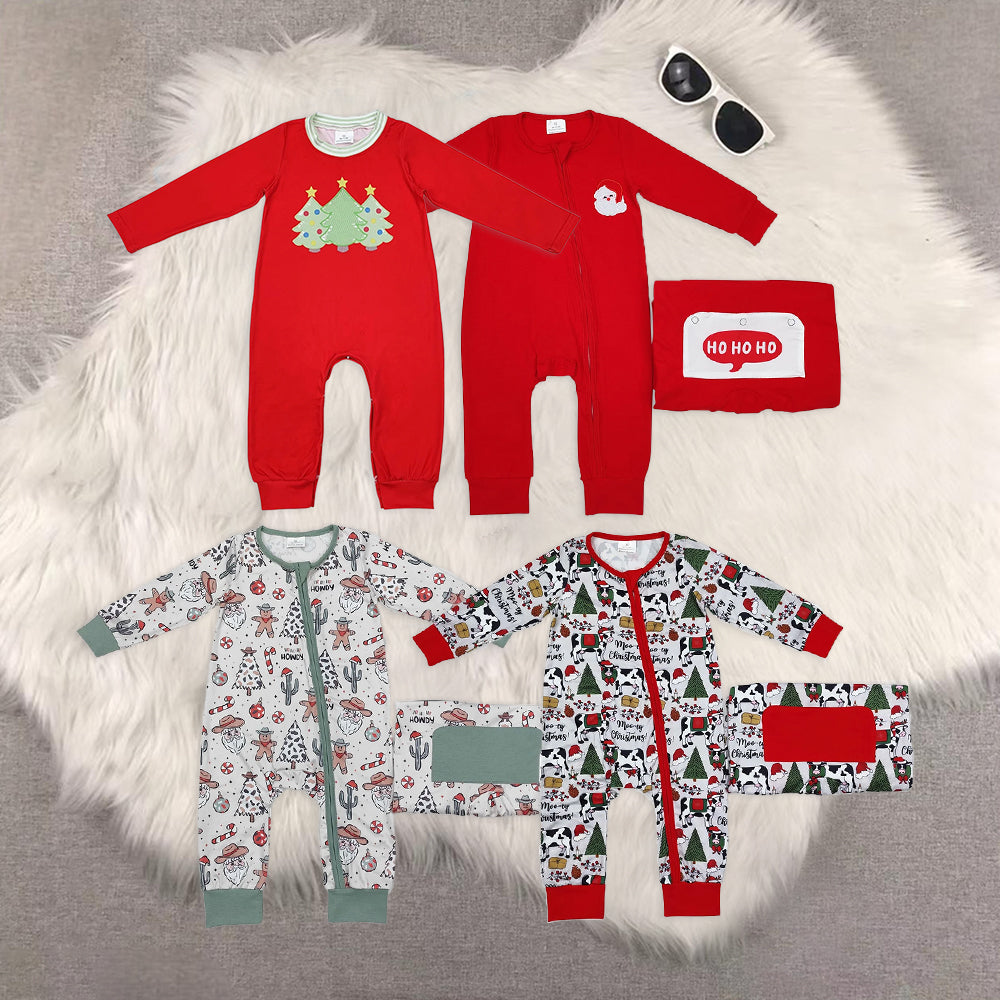 RTS NO MOQ Baby boy clothes Christmas long Sleeve Romper Mixed Sizes