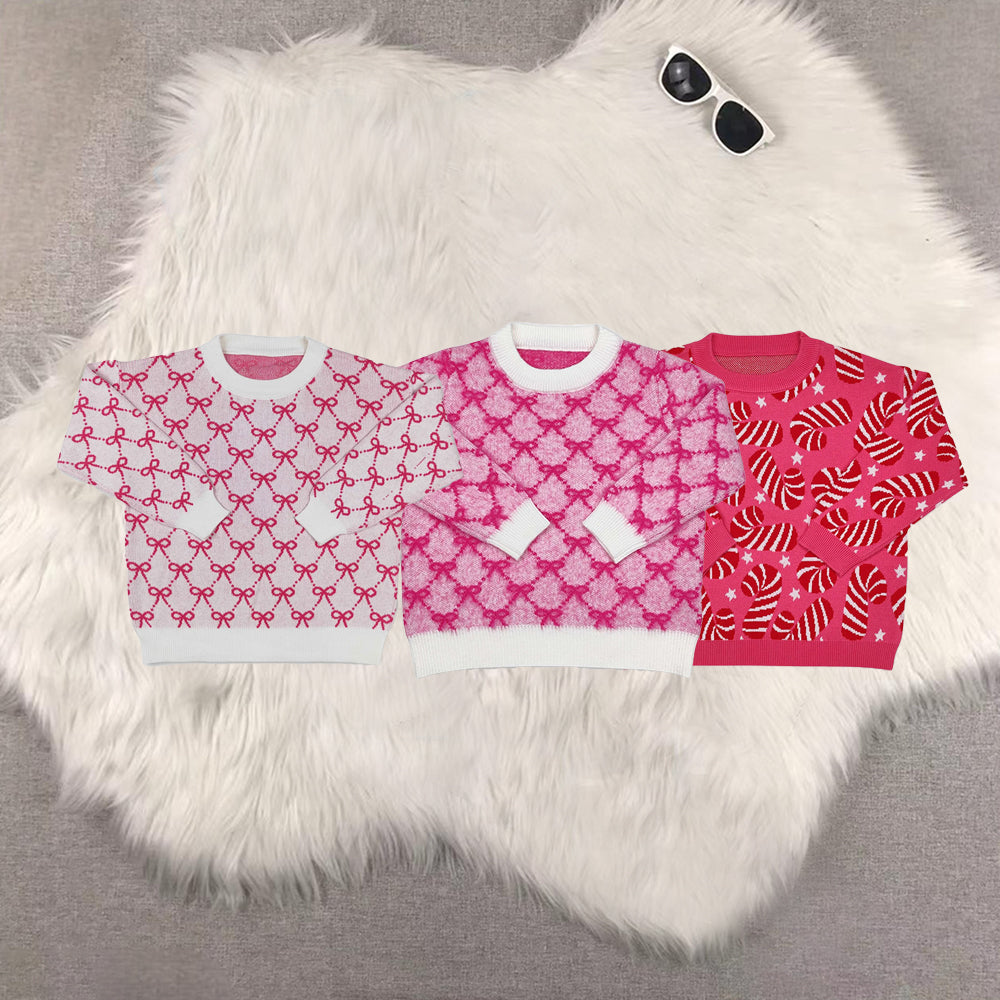 RTS NO MOQ Sibling baby girl boys clothes sweater cardigan christmas sweater red blue green christmas