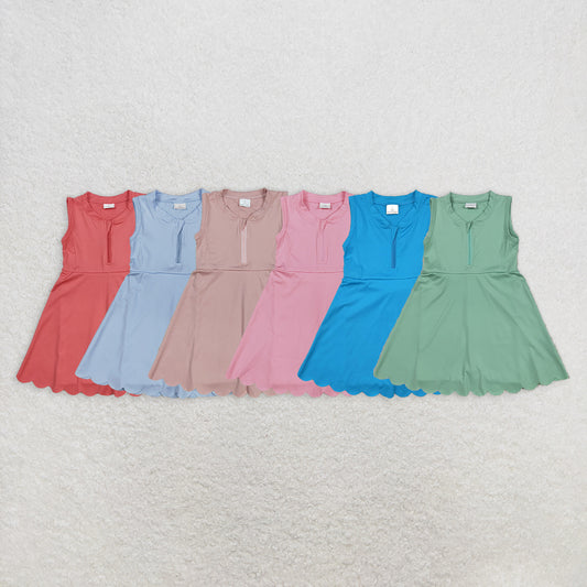 RTS NO MOQ baby girl clothes yoga suspender skirt sets