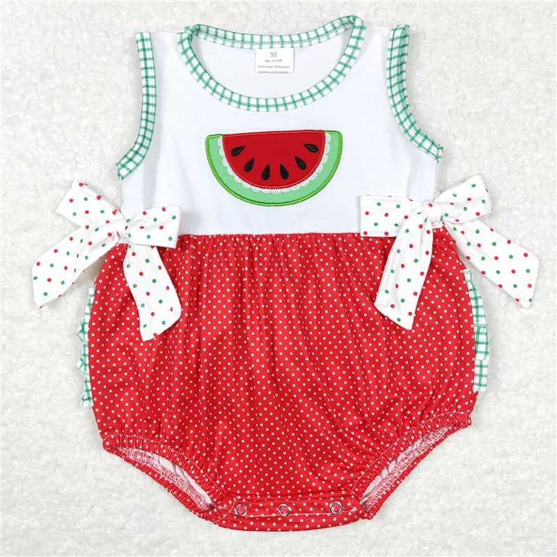 RTS NO MOQ Watermelon short-sleeved shorts suit & and romper