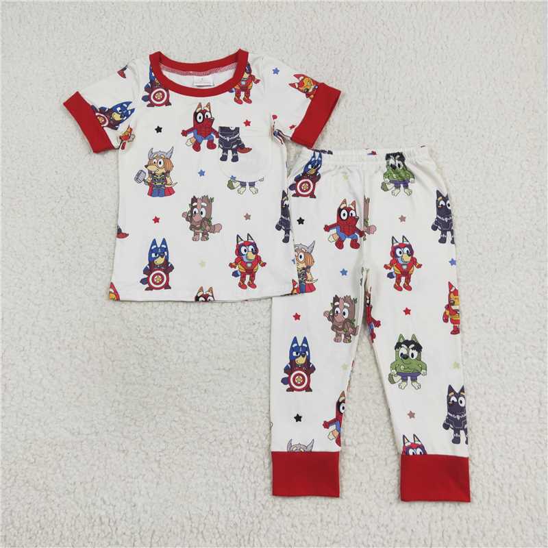 RTS NO MOQ Baby girl and boys clothes Short Sleeve Pants Suit