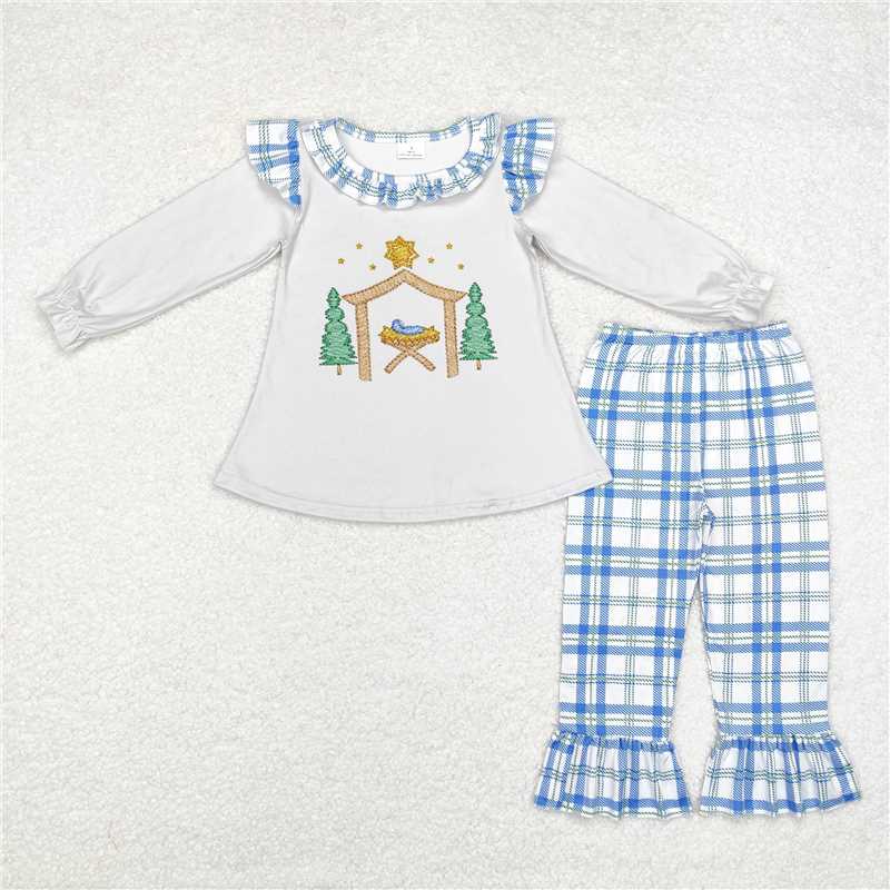 RTS NO MOQ GLP1381 GLP1225 BLP0504 Nativity Lettering Long Sleeve Suit