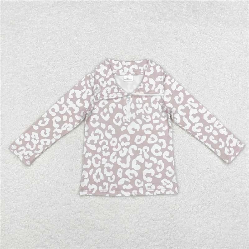 RTS NO MOQ Sibling Baby Girls clothes floral Zipper Stand Collar Pullover Long Sleeve Tops