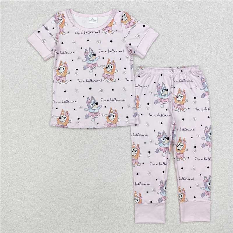 RTS NO MOQ Baby girl and boys clothes Short Sleeve Pants Suit