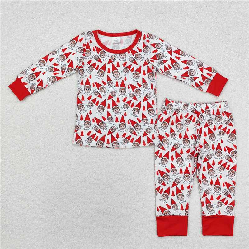 RTS NO MOQ Santa Claus long-sleeved trousers pajamas set