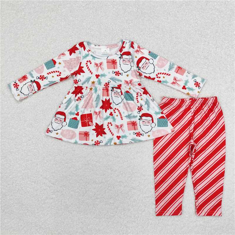 RTS NO MOQ Santa Claus-Gift Box Long Sleeve Suit: Red & Pink