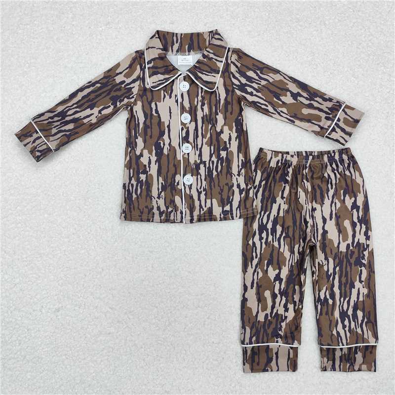 RTS NO MOQ LP0492 BLP0707 LR1452 BLP0705 Brown camouflage long-sleeved suit & crawler suit