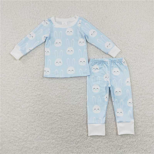 BLP0457  Rabbit Blue Long Sleeve Pants Suit
