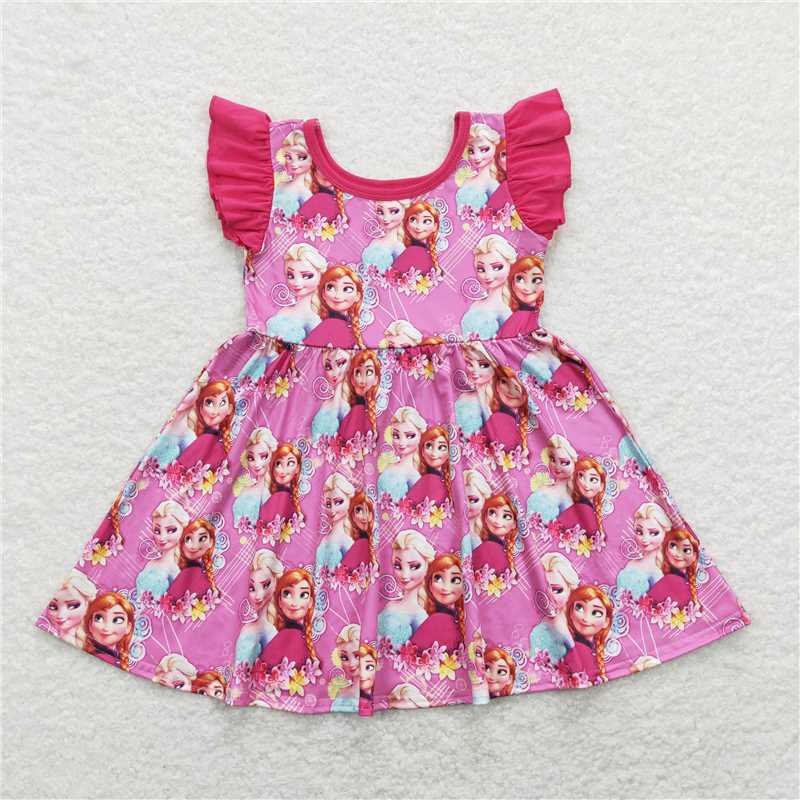 RTS NO MOQ Baby Girl Clothes Valentine Short-sleeved dress