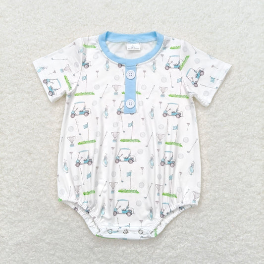 RTS SR1070Golf Blue and White Short Sleeve Bodysuit