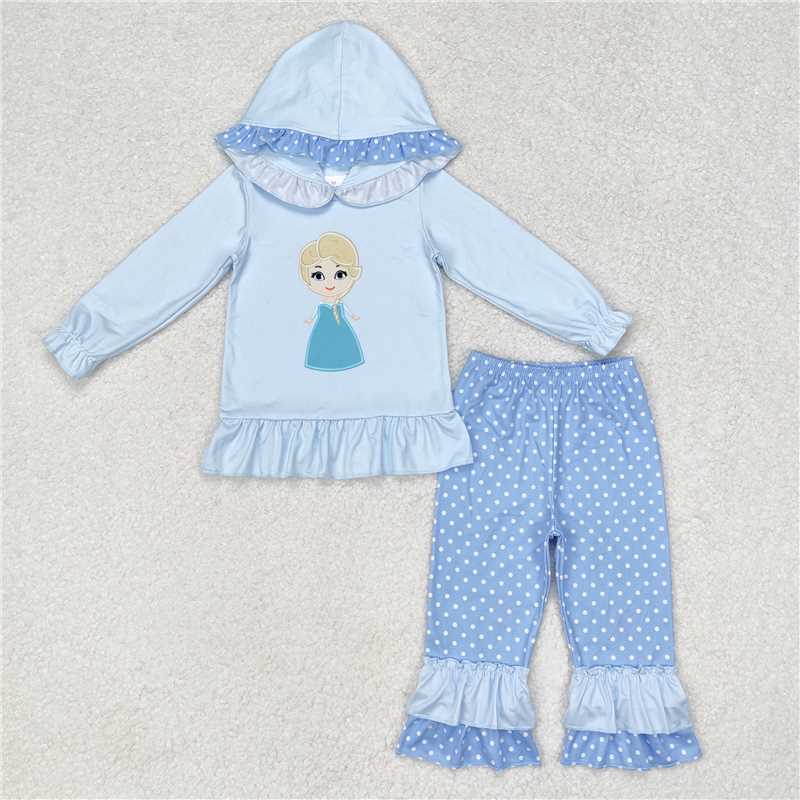 Baby Girls Princess and animal Hooded Top Ruffles Pants Clothes Sets