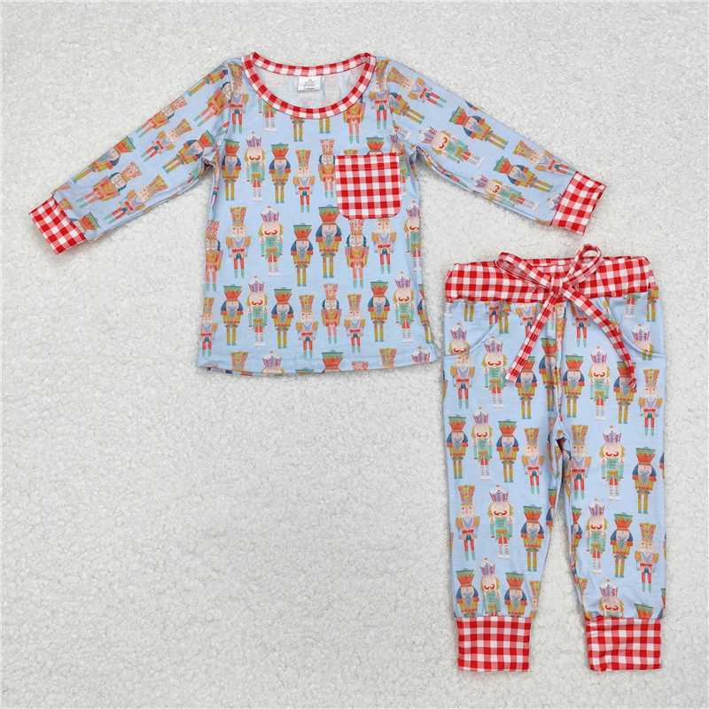 RTS NO MOQ Christmas Collection Long Sleeve and Long Pants Pajama Sets: Animal Print & Character Print