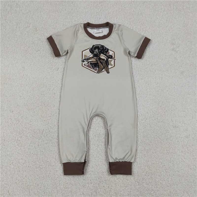 RTS NO MOQ Sibling Baby boy clothes duck short-sleeved rompers