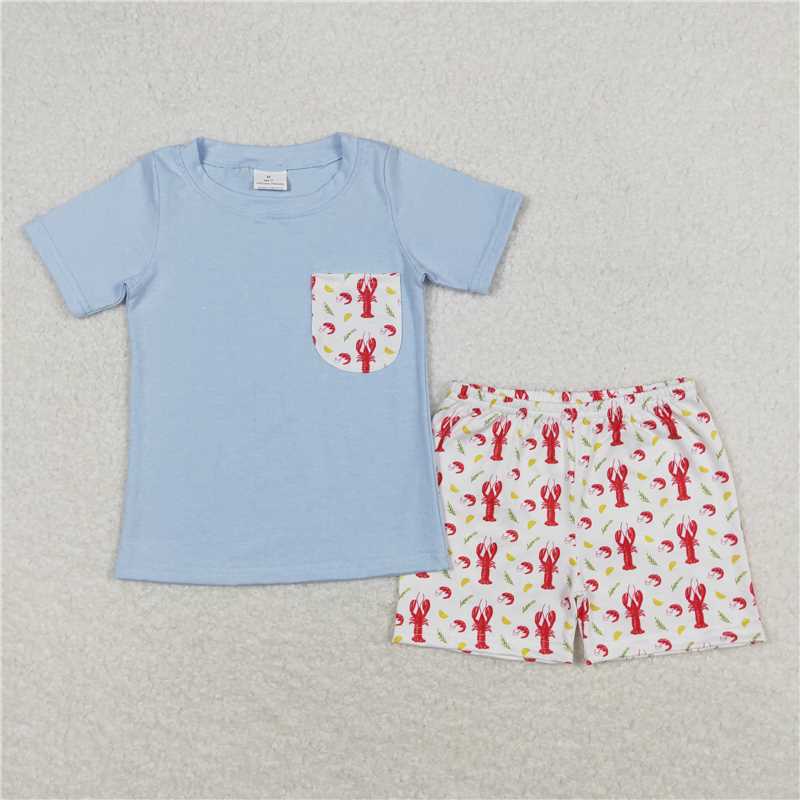 RTS NO MOQ Baby BOY clothes Short Sleeve shorts Suit=
