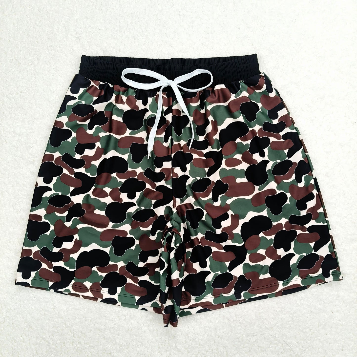 RTS NO MOQ ETA 5/7days arrived Adult male brown and green camouflage swim trunks