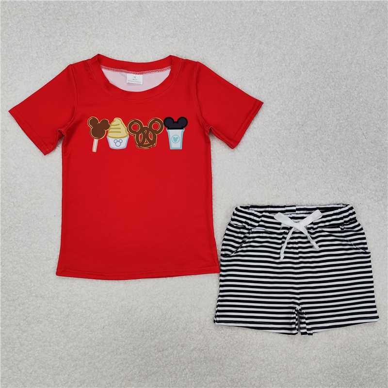 RTS NO MOQ Baby boy clothes  Short Sleeve shorts Suit