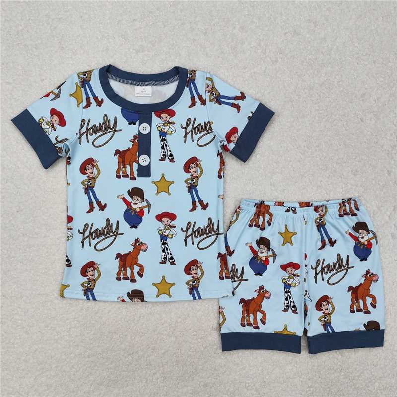 RTS NO MOQ Baby Girls and Boys TOY STORY Summer Short Sleeve Shorts Sets