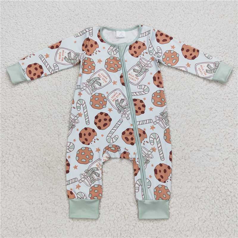 RTS NO MOQ Biscuit Matching Set Long Sleeve Long Pants Romper Set