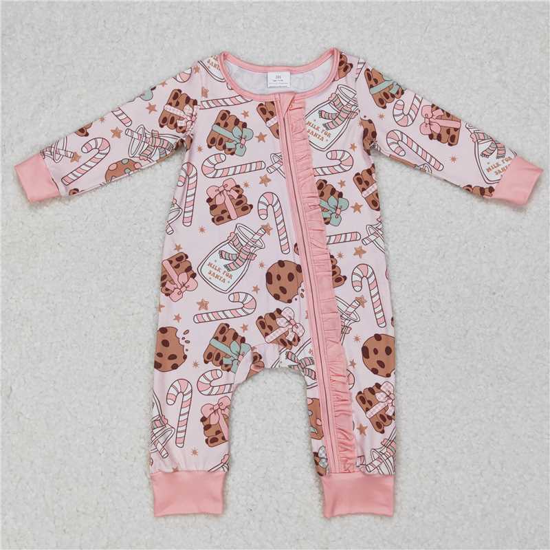 RTS NO MOQ Biscuit Matching Set Long Sleeve Long Pants Romper Set