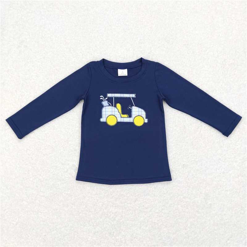 RTS NO MOQ Baby Boys Solid Long Sleeve Tees: Trucker Print & Animal Print Styles