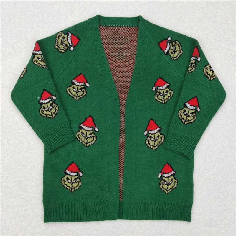 RTS NO MOQ sweater cardigan christmas sweater red blue green christmas