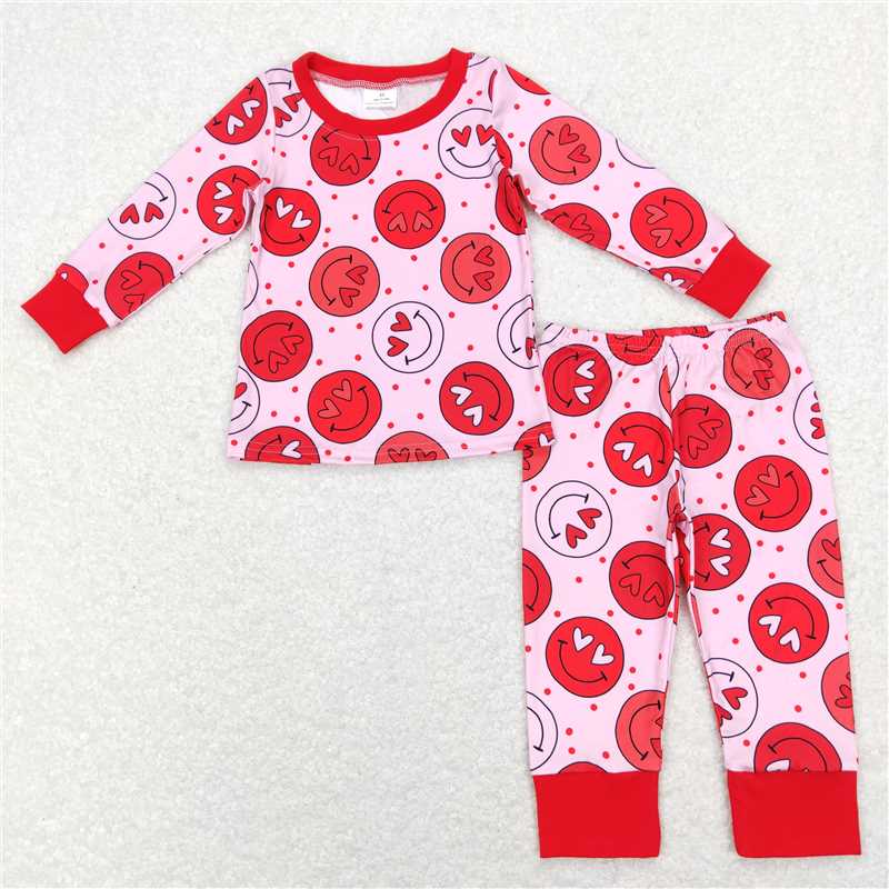 RTS NO MOQ Baby Boys Clothes Valentine long-sleeved pants set