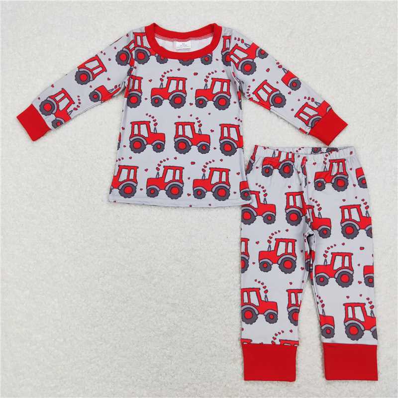 RTS NO MOQ Baby Boys Clothes Valentine long-sleeved pants set