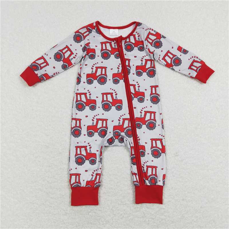 RTS NO MOQ Baby kids Valentine long sleeve short romper